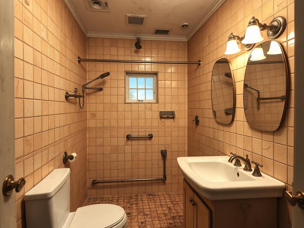 Baño antes y después de la remodelación — Antes